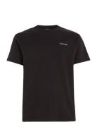 Micro Logo Interlock T-Shirt Tops T-Kortærmet Skjorte Black Calvin Kle...