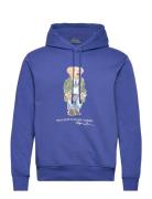 Polo Bear Fleece Hoodie Tops Sweatshirts & Hoodies Hoodies Blue Polo R...