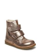 Boots - Flat - With Velcro Vinterstøvler Med Burrebånd Gold ANGULUS