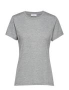 Solly Tee Solid 205 Tops T-shirts & Tops Short-sleeved Grey Samsøe Sam...