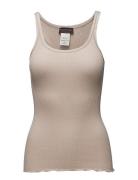 Rwbelle Silk U-Neck Strap Elastic T Tops T-shirts & Tops Sleeveless Be...
