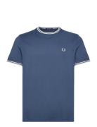 Twin Tipped T-Shirt Designers T-Kortærmet Skjorte Blue Fred Perry
