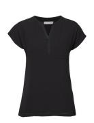 Zawov 2 Blouse Tops T-shirts & Tops Short-sleeved Black Fransa