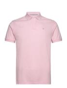 Slim Fit Logo Tops Polos Short-sleeved Pink Hackett London