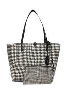 Faux-Leather Print Reversible Tote Shopper Taske Black Lauren Ralph La...