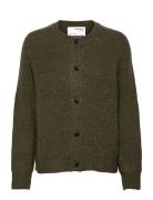 Slflulu Ls Knithort Cardigan Tops Knitwear Cardigans Green Selected Fe...