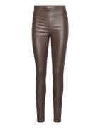 Fqshannon-Pa-Cooper Bottoms Trousers Leather Leggings-Bukser Brown FRE...