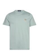 Crew Neck T-Shirt Tops T-Kortærmet Skjorte Blue Fred Perry