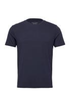 Bamboo/Cotton Crew Tee Tops T-Kortærmet Skjorte Navy Panos Emporio