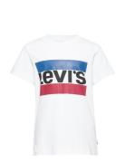 Levi's® Long Sleeve Graphic Tee Shirt Tops T-Kortærmet Skjorte White L...