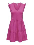 Onlmay Cap Sleev Fril Dress Jrs Noos Kort Kjole Pink ONLY