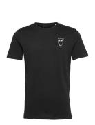 Owl Chest Tee - Gots/Vegan Tops T-Kortærmet Skjorte Black Knowledge Co...