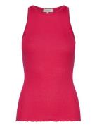 Silk Top Tops T-shirts & Tops Sleeveless Pink Rosemunde