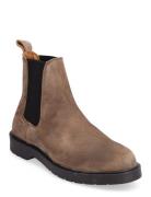 Slhtim Suede Chelsea Boot Støvlet Chelsea Boot Brown Selected Homme