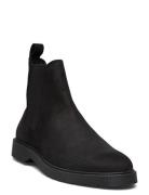 Slhtim Suede Chelsea Boot B Støvlet Chelsea Boot Black Selected Homme