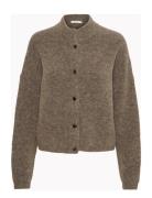 Alphagz Short Cardigan Noos Tops Knitwear Cardigans Khaki Green Gestuz