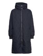 Ektraiw Hood Coat Quiltet Jakke Navy InWear