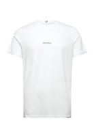 Lens T-Shirt Tops T-Kortærmet Skjorte White Les Deux