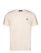 C Tape Ringer T-Shirt Tops T-Kortærmet Skjorte Cream Fred Perry