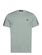 C Tape Ringer T-Shirt Tops T-Kortærmet Skjorte Grey Fred Perry