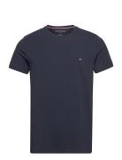 Core Stretch Slim C-Neck Tee Tops T-Kortærmet Skjorte Navy Tommy Hilfi...