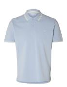 Slhdante Sport Ss Polo Noos Tops Polos Short-sleeved Blue Selected Hom...