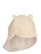 Gorm Reversible Seersucker Sun Hat Solhat Yellow Liewood