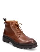 Legacy Leather Shoe Snørestøvler Brown Sneaky Steve