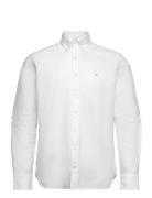 Washed Oxford Tops Shirts Casual White Hackett London