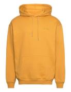 Crew Hoodie Tops Sweatshirts & Hoodies Hoodies Orange Les Deux