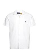 Terry Camp Shirt Tops Shirts Short-sleeved White Polo Ralph Lauren