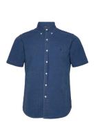 40/1 Seersucker-Cubdppcsss Tops Shirts Short-sleeved Blue Polo Ralph L...