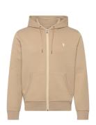 Double-Knit Full-Zip Hoodie Tops Sweatshirts & Hoodies Hoodies Khaki G...