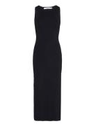 Briellegz Sl Rib Dress Knælang Kjole Black Gestuz