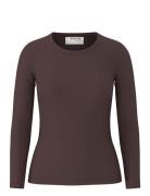 Slfdianna Ls O-Neck Top Noos Tops T-shirts & Tops Long-sleeved Brown S...