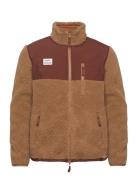 Panel Zip Fleece Tops Sweatshirts & Hoodies Fleeces & Midlayers Brown ...