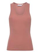 Modal Rib Tank Tops T-shirts & Tops Sleeveless Pink Calvin Klein