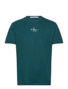 Monologo Regular Tee Tops T-Kortærmet Skjorte Green Calvin Klein Jeans