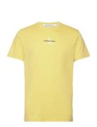 Monologo Regular Tee Tops T-Kortærmet Skjorte Yellow Calvin Klein Jean...