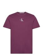 Monologo Regular Tee Tops T-Kortærmet Skjorte Purple Calvin Klein Jean...