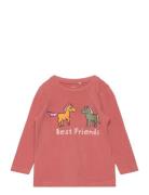 Nmfnela Ls Top Tops T-shirts Long-sleeved T-Skjorte Pink Name It