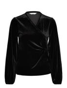 Daniapw Bl Tops Blouses Long-sleeved Black Part Two