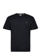 Reg Shield Ss T-Shirt Tops T-Kortærmet Skjorte Black GANT