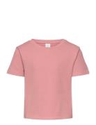 Top Rosie Basic Tops T-Kortærmet Skjorte Pink Lindex