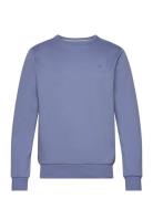 Double Knit Crew Tops Sweatshirts & Hoodies Sweatshirts Blue Hackett L...