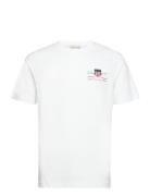Reg Archive Shield Emb Ss T-Shirt Tops T-Kortærmet Skjorte White GANT