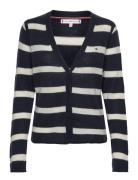 Soft Wool V-Nk Cardigan Tops Knitwear Cardigans Navy Tommy Hilfiger