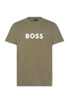 T-Shirt Rn Tops T-Kortærmet Skjorte Green BOSS