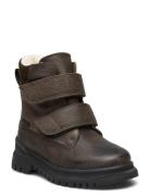 Boots - Flat - With Lace And Zip Vinterstøvler Med Burrebånd Brown ANG...