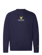 Eagle Logo Sweatshirt Tops Sweatshirts & Hoodies Sweatshirts Navy Lyle...